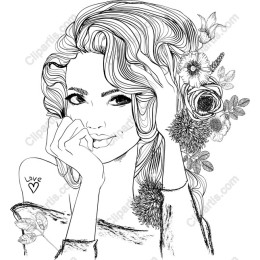 Elegant Floral Woman