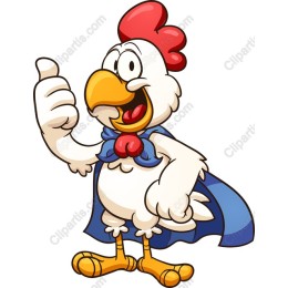 Cheerful Cartoon Chicken