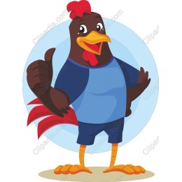 Cheerful Cartoon Rooster