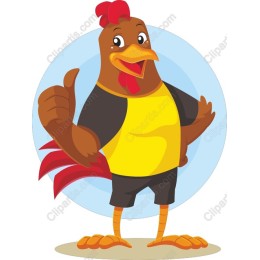 Cheerful Cartoon Chicken