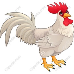 Charming Cartoon Rooster