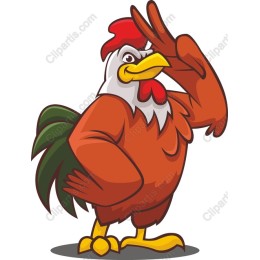 Playful Cartoon Rooster