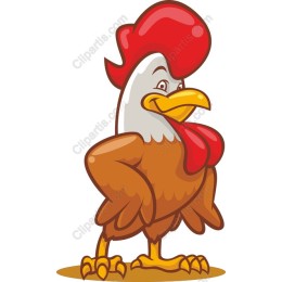 Colorful Cartoon Rooster