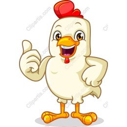 Cheerful Cartoon Chicken