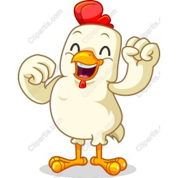 Happy Cartoon Chicken