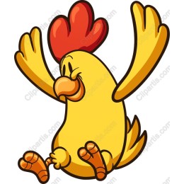 Cheerful Cartoon Chicken
