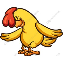 Cheerful Cartoon Chicken