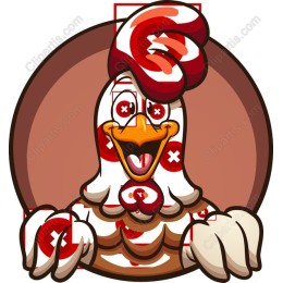 Cheerful Cartoon Chicken