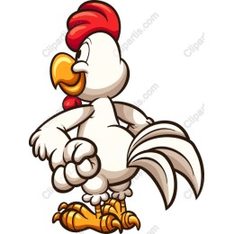 Charming Cartoon Rooster
