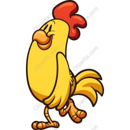 Cheerful Cartoon Chicken
