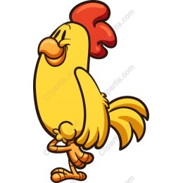 Cheerful Cartoon Rooster