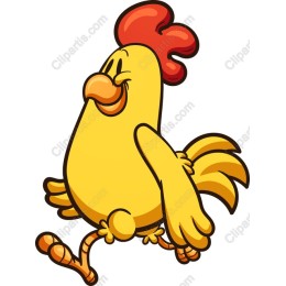 Cheerful Cartoon Chicken