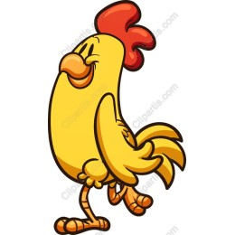 Playful Cartoon Rooster