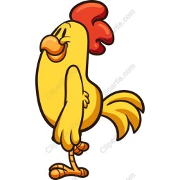 Cheerful Cartoon Chicken