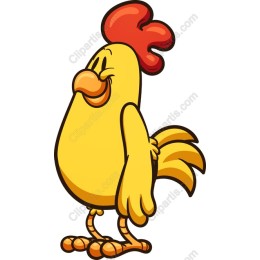 Cheerful Cartoon Chicken