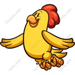 Cheerful Cartoon Chicken