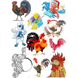 Rooster Clipart Bundle - Unique