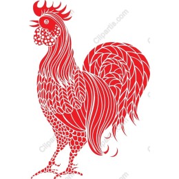 Vibrant Red Rooster