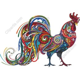 Colorful Rooster work