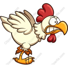 Playful Cartoon Chicken