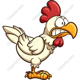 Whimsical Cartoon Chicken