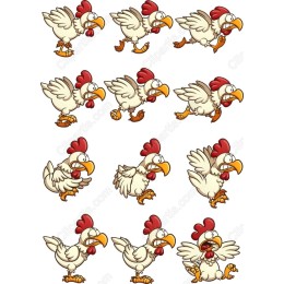Chicken Clipart Bundle: 12 Animated