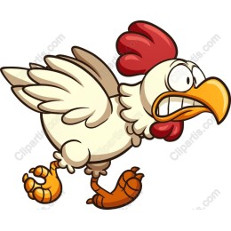 Whimsical Cartoon Chicken
