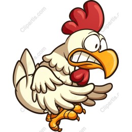 Whimsical Cartoon Chicken
