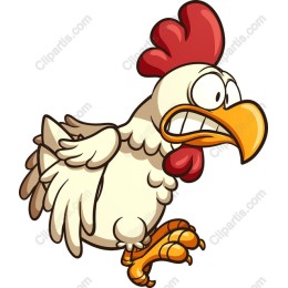 Cheerful Cartoon Chicken