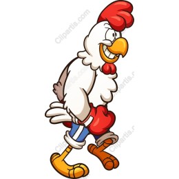 Playful Cartoon Chicken