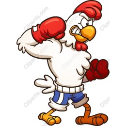 Boxing Chicken Cartoon