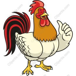 Cheerful Cartoon Rooster