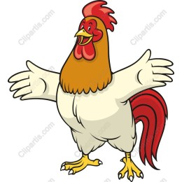 Charming Cartoon Rooster