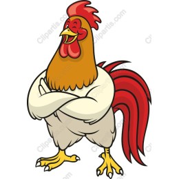 Cheerful Cartoon Rooster