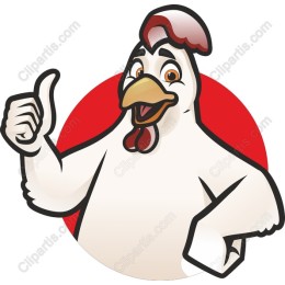 Cheerful Chicken Thumbs-Up Mascot