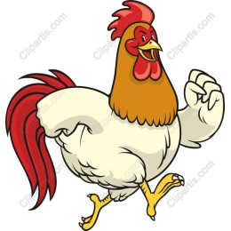 Joyful Cartoon Rooster