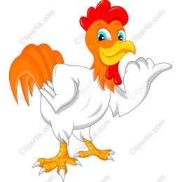 Cheerful Cartoon Chicken