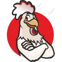 Playful Cartoon Chicken