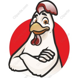 Cheerful Cartoon Chicken