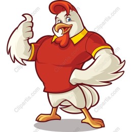 Muscular Cartoon Chicken