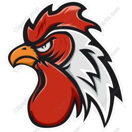 Fierce Rooster Head