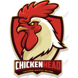 Chicken Head - Rooster Mascot