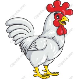 Cheerful Cartoon Rooster