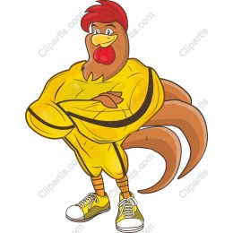 Muscular Chicken Mascot
