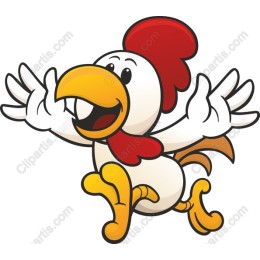 Cheerful Cartoon Chicken