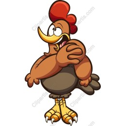 Playful Cartoon Chicken