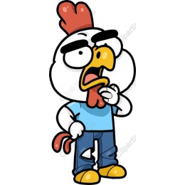 Playful Cartoon Chicken