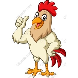 Animated Cheerful Rooster