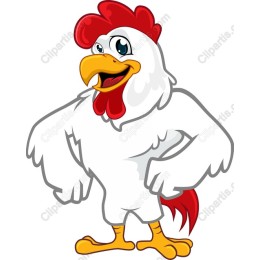 Vibrant Cartoon Chicken