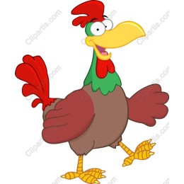 Cheerful Cartoon Rooster